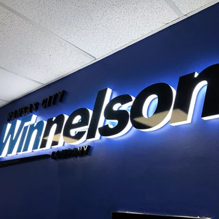 Interior Illuminated Sign for KC Winnelson | Kansas City, Missouri