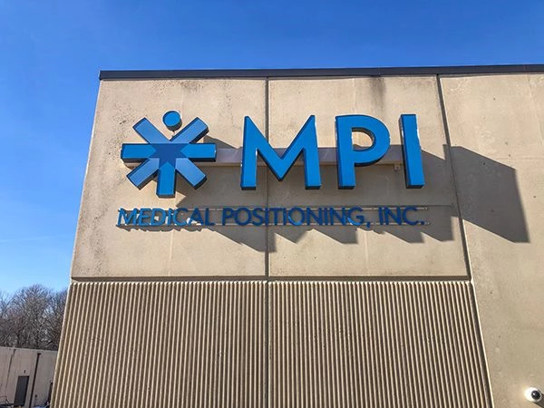 Exterior Illuminated Channel Letters for Medical Positioning, Inc. in Kansas City, Kansas