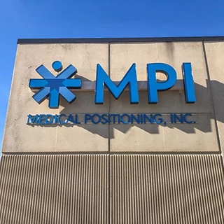 Exterior Illuminated Channel Letters for Medical Positioning, Inc. in Kansas City, Kansas
