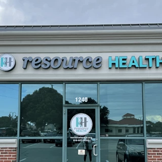 Exterior Illuminated Self-Contained Channel Letters for Resource Health in Lee