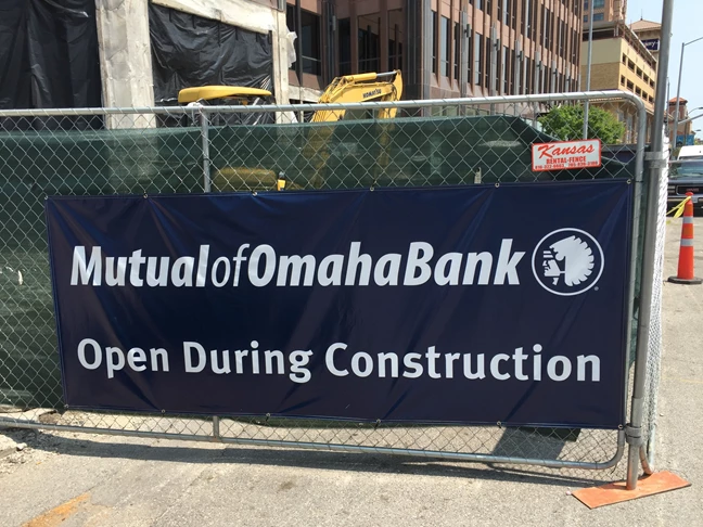 Vinyl Banner for Mutual Bank of Omaha in Kansas City, MO